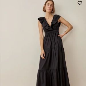 Reformation Fairfield Dress Size 6 Black — worn once